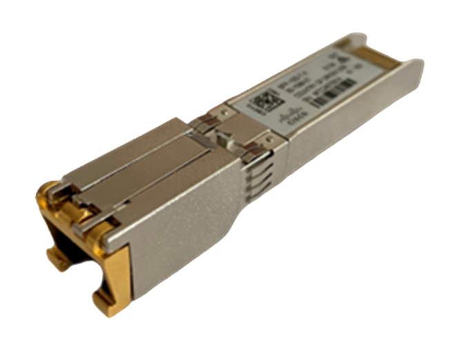 Copper SFP module with an RJ45 socket